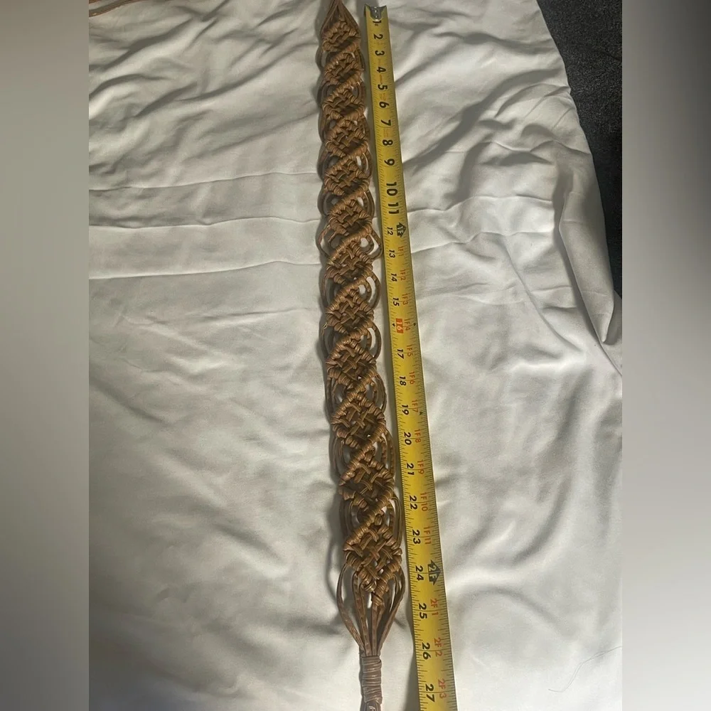 Tan Braided Belt with Bohemian Style - Picture 5 of 5